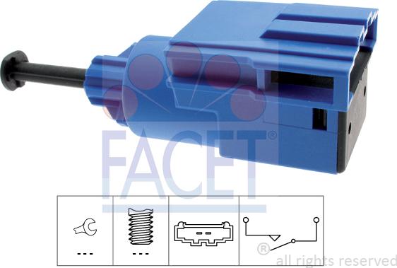FACET 7.1220 - Перемикач, привод зчеплення (СРШ) autodetail.com.ua