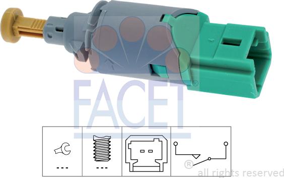 FACET 7.1223 - Перемикач стоп-сигналу autodetail.com.ua