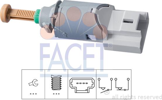 FACET 7.1227 - Перемикач стоп-сигналу autodetail.com.ua