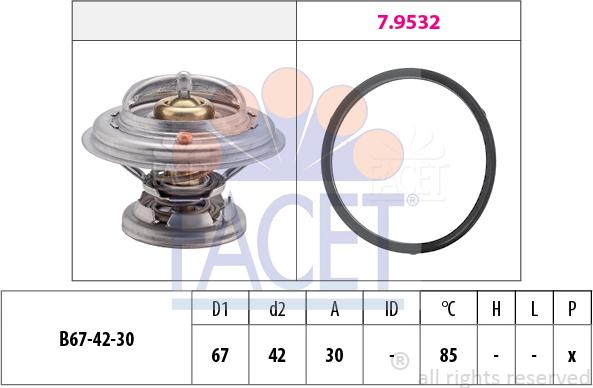 FACET 7.8280 - Термостат, охолоджувальна рідина autodetail.com.ua
