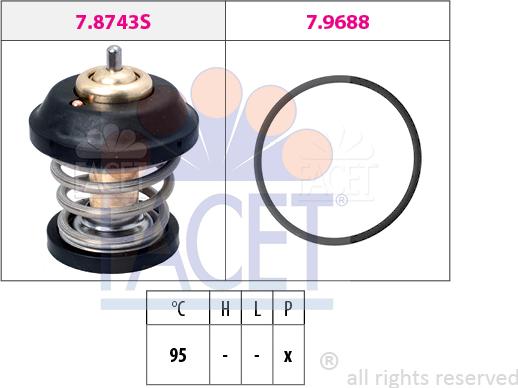 FACET 7.8743 - Термостат, охолоджувальна рідина autodetail.com.ua