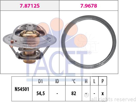 FACET 7.8713 - Термостат, охолоджувальна рідина autodetail.com.ua