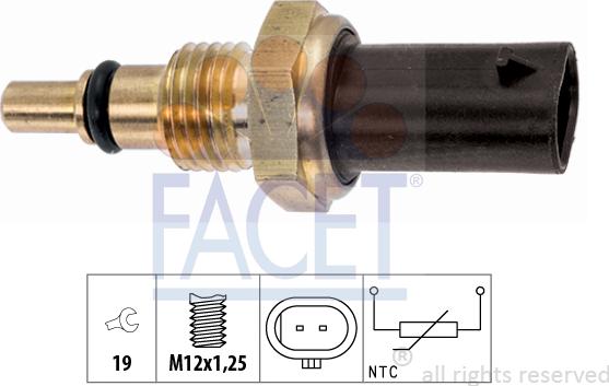 FACET 7.3400 - Датчик, температура оливи autodetail.com.ua