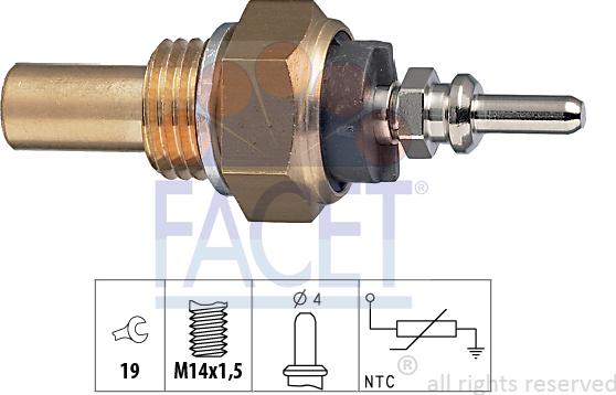 FACET 7.3131 - Датчик, температура охолоджувальної рідини autodetail.com.ua