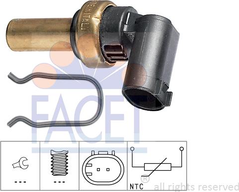FACET 7.3300 - Датчик, температура оливи autodetail.com.ua
