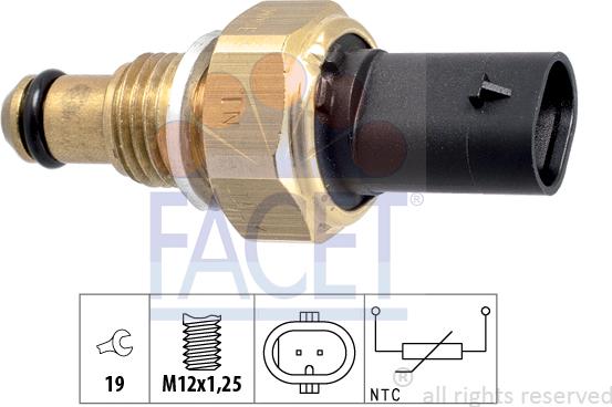 FACET 7.3338 - Датчик, температура палива autodetail.com.ua