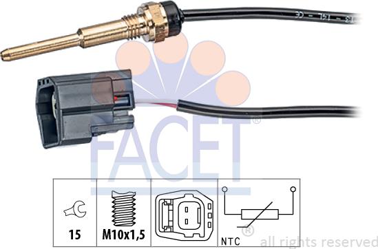 FACET 7.3289 - Датчик, температура охолоджувальної рідини autodetail.com.ua