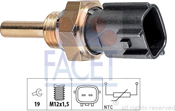 FACET 7.3225 - Датчик, температура оливи autodetail.com.ua