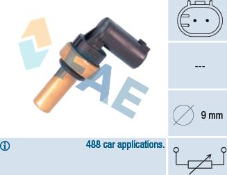 FAE 32710 - Датчик, температура охолоджувальної рідини autodetail.com.ua