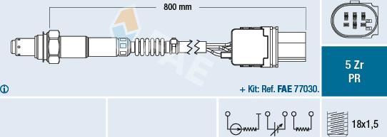 FAE 75051 - Кисневий датчик autodetail.com.ua