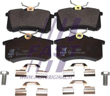 Fast FT29520 - Комплект гальмівних накладок, дискове гальмо autodetail.com.ua