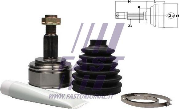 Fast FT25093K - Комплект шарнірів, приводний вал autodetail.com.ua