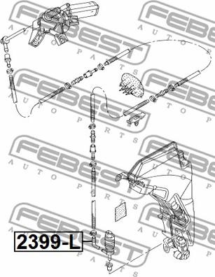 Febest 2399-L - З’єднувальний елемент, трубопровід подачі води для миття autodetail.com.ua