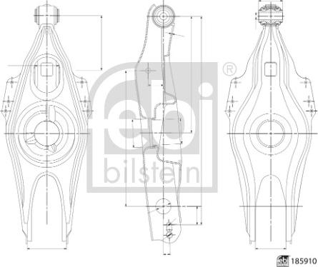 Febi Bilstein 185910 - Важіль підвіски, підвіска коліс autodetail.com.ua