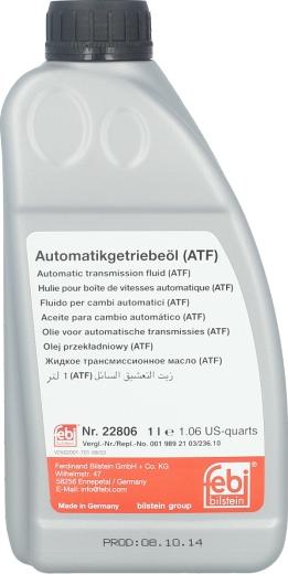 Febi Bilstein 22806 - Олива автоматичної КП autodetail.com.ua