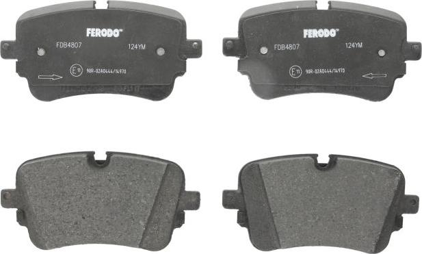 Ferodo FDB4807 - Комплект гальмівних накладок, дискове гальмо autodetail.com.ua