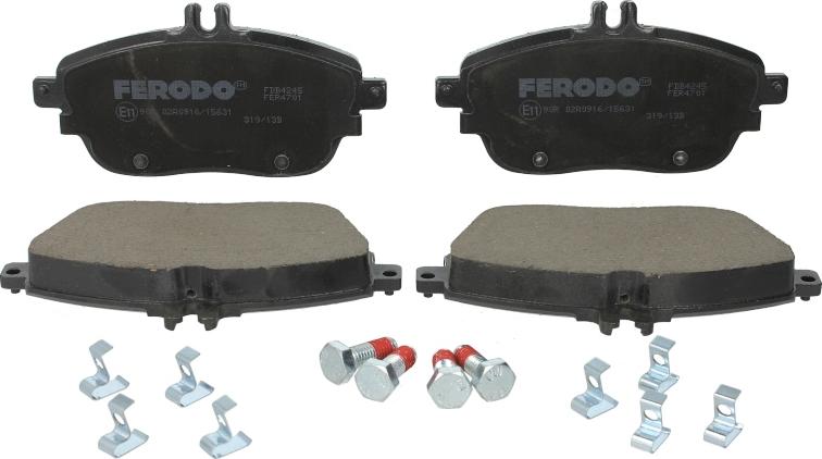 Ferodo FDB4245 - Комплект гальмівних накладок, дискове гальмо autodetail.com.ua