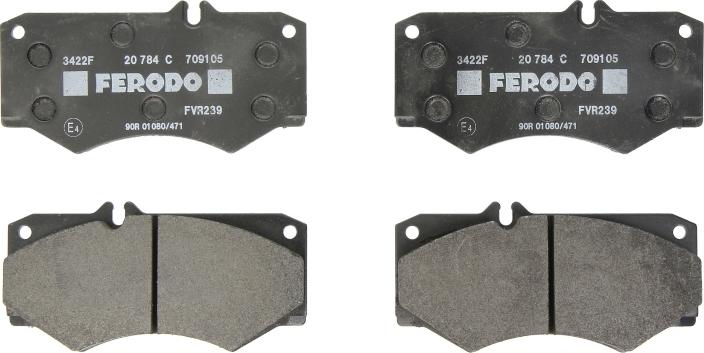 Ferodo FVR239 - Комплект гальмівних накладок, дискове гальмо autodetail.com.ua
