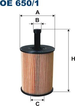 Filtron OE650/1 - Оливний фільтр autodetail.com.ua