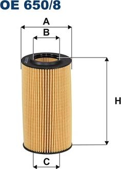 Filtron OE650/8 - Оливний фільтр autodetail.com.ua