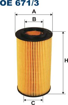 Filtron OE671/3 - Оливний фільтр autodetail.com.ua