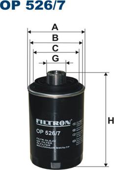 Filtron OP526/7 - Оливний фільтр autodetail.com.ua