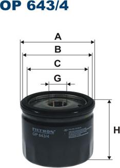 Filtron OP643/4 - Оливний фільтр autodetail.com.ua
