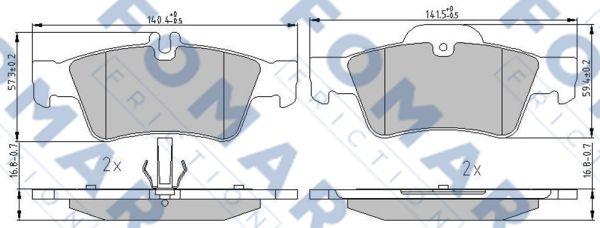 FOMAR Friction FO 914481 - Комплект гальмівних накладок, дискове гальмо autodetail.com.ua