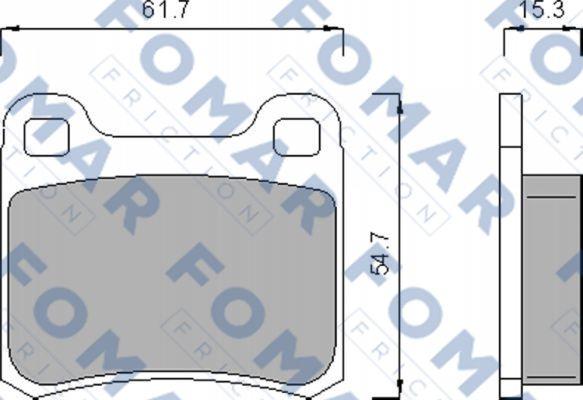 FOMAR Friction FO 474185 - Комплект гальмівних накладок, дискове гальмо autodetail.com.ua