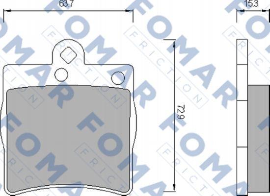 FOMAR Friction FO 653581 - Комплект гальмівних накладок, дискове гальмо autodetail.com.ua