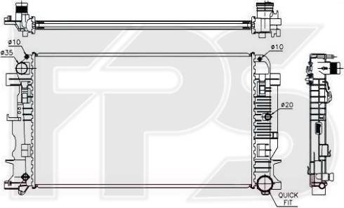 FPS FP 46 A60 - Радіатор, система охолодження двигуна autodetail.com.ua