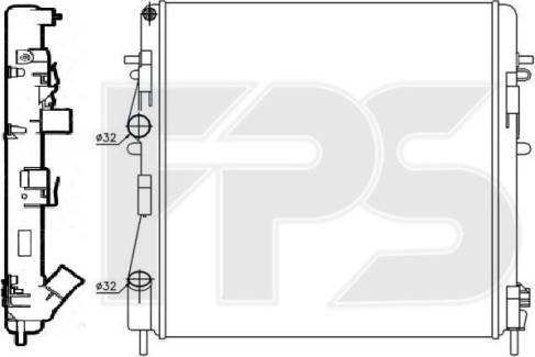FPS FP 56 A1152 - Радіатор, система охолодження двигуна autodetail.com.ua