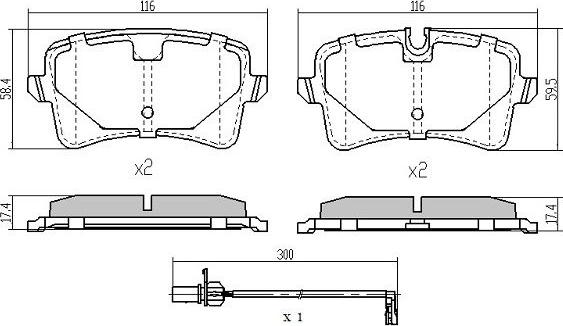FREMAX FBP-1940 - Комплект гальмівних накладок, дискове гальмо autodetail.com.ua