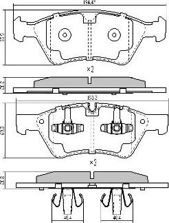 FREMAX FBP-1522 - Комплект гальмівних накладок, дискове гальмо autodetail.com.ua
