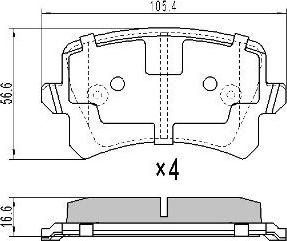 FREMAX FBP-1654 - Комплект гальмівних накладок, дискове гальмо autodetail.com.ua