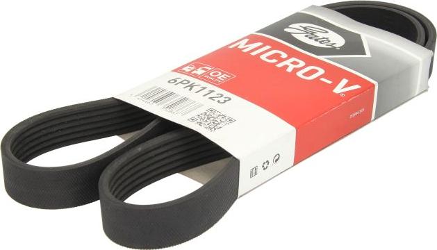 Gates 6PK1123 - Поліклиновий ремінь autodetail.com.ua