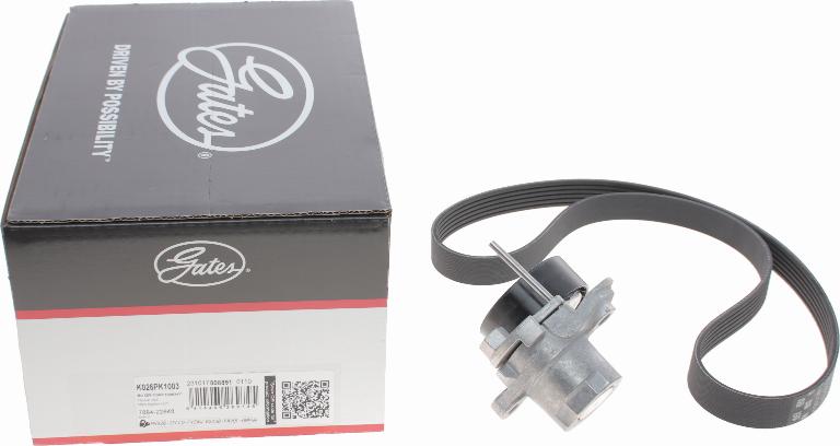 Gates K026PK1003 - Комплект поліклинових ременів autodetail.com.ua