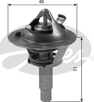 Gates TH38490G1 - Термостат, охолоджувальна рідина autodetail.com.ua