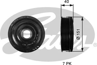 Gates TVD1110 - Шків, колінчатий вал autodetail.com.ua