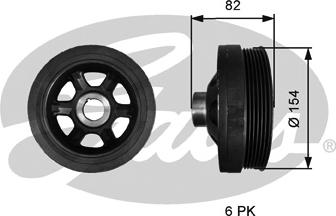 Gates TVD1139 - Шків, колінчатий вал autodetail.com.ua