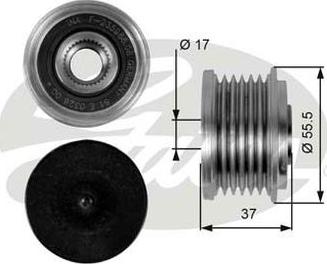 Gates OAP7046 - Шків, генератор autodetail.com.ua
