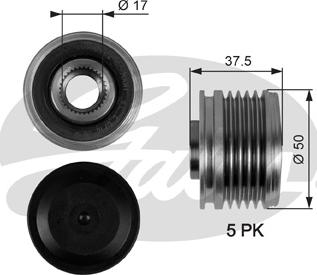Gates OAP7053 - Шків, генератор autodetail.com.ua
