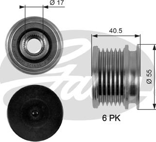 Gates OAP7057 - Шків, генератор autodetail.com.ua