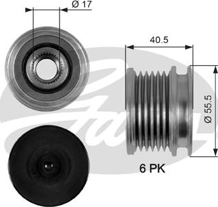 Gates OAP7060 - Шків, генератор autodetail.com.ua