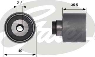 Gates T41229 - Відвідний/напрямний ролик, зубчастий ремінь autodetail.com.ua