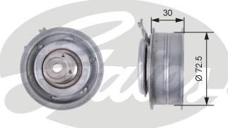 Gates T43010 - Натяжний ролик, зубчастий ремінь autodetail.com.ua