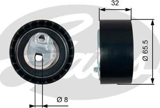 Gates T43035 - Натяжний ролик, зубчастий ремінь autodetail.com.ua