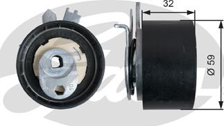 Gates T43240 - Натяжний ролик, зубчастий ремінь autodetail.com.ua