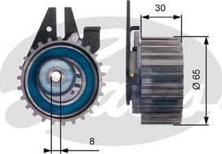 Gates T43211 - Натяжний ролик, зубчастий ремінь autodetail.com.ua