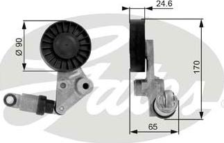 Gates T38239 - Натяжний пристрій, клиновий ремінь autodetail.com.ua